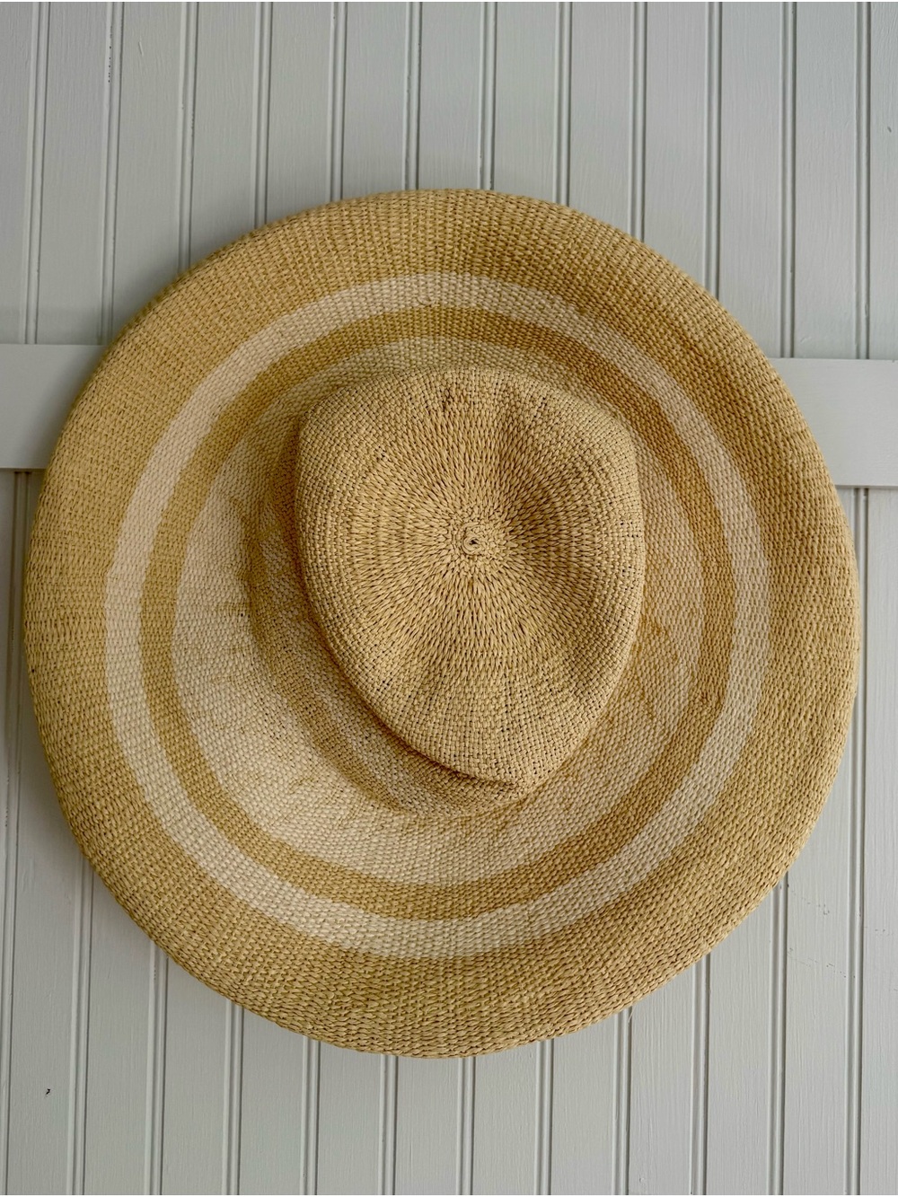 a new day Straw Sun Hat with Cream Stripe